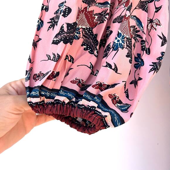 Natalie Martin Briana Maxi Dress Silk Lotus Champagne Pink XS Oversized - Picture 11 of 12